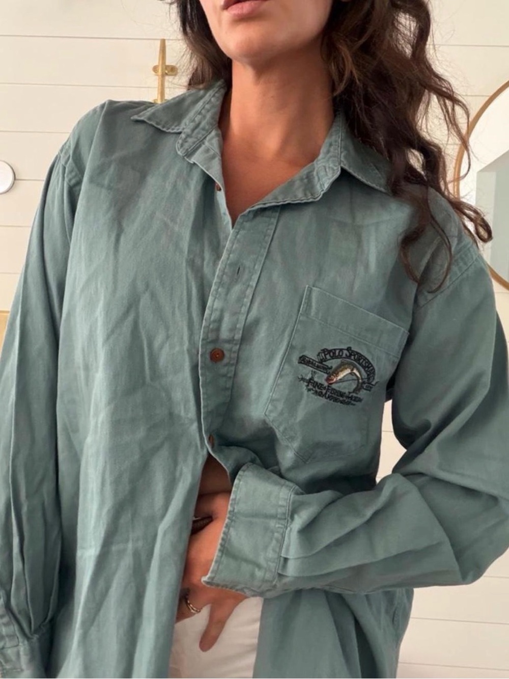Vintage 90s Ralph Lauren Polo Country Sportsman Fishing Shirt Men’s L